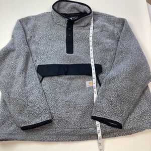 Carhartt Men’s Fleece Quarter Snap Pullover Size 2XL Gray